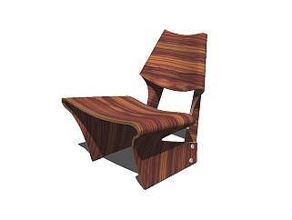 精品现代室内<em>木质</em>座椅 座凳su模型